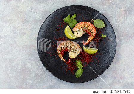 Steamed Lobster Tail, Luxury Food. Steamed Lobster Tail, Luxury Food. 125212547