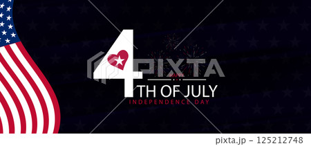 Patriotic Pride Happy 4th of July in America Patriotic Pride Happy 4th of July in America 125212748