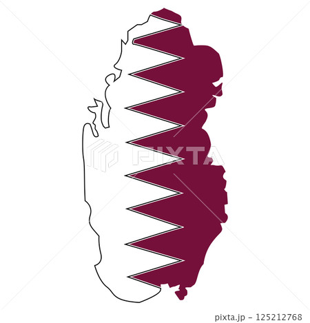vectors illustration qatar country map icon symbol design 125212768
