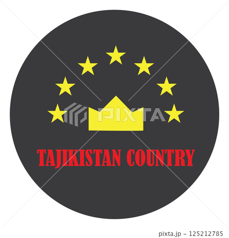 vectors illustration tajikistan country flag icon symbol design 125212785
