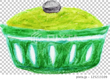 水彩色鉛筆で描いたレンジ蒸し器 125213109