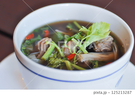 pork soup, spicy soup or pork rib soup 125213287