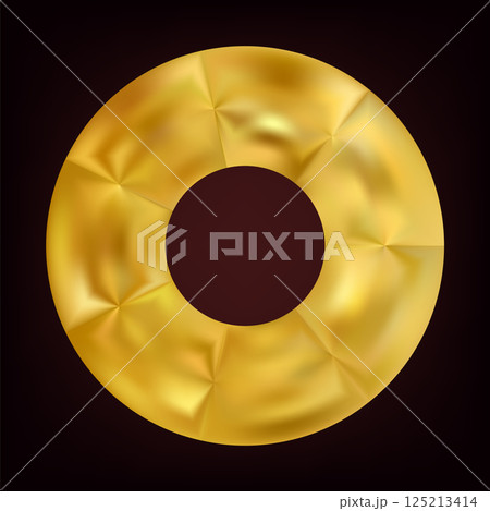 Luxury realistic gold ring. Premium golden circle Luxury realistic gold ring. Premium golden circle 125213414