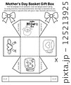 Fun and educational Mothers Day project including printable coloring templates and basket box crafts for children to cut, decorate, and present to mom as a surprise 125213925