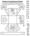 Fun and educational Mothers Day project including printable coloring templates and basket box crafts for children to cut, decorate, and present to mom as a surprise 125213926
