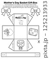 Fun and educational Mothers Day project including printable coloring templates and basket box crafts for children to cut, decorate, and present to mom as a surprise 125213933