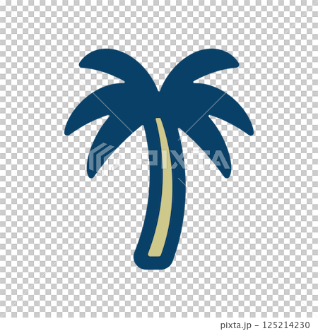 Palm tree icon illustration 125214230