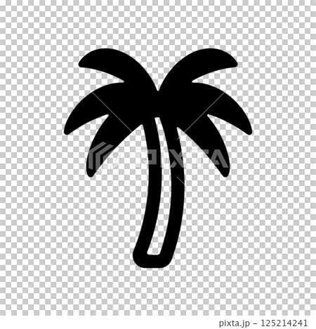 ヤシの木のアイコンイラスト 125214241
