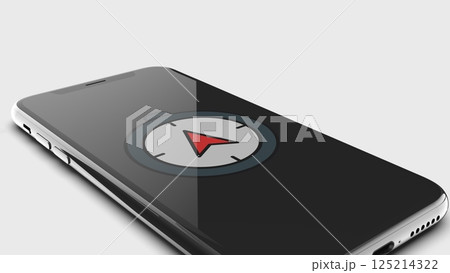Smartphone with Compass App Smartphone with Compass App 125214322