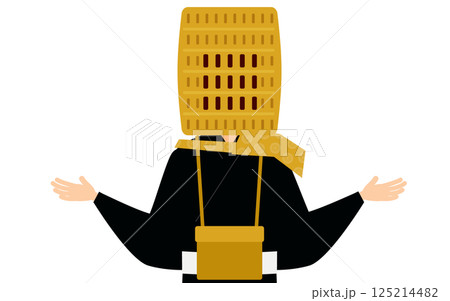 仏教のお坊さんが両手を広げるシンプルなイラスト 仏教のお坊さんが両手を広げるシンプルなイラスト 125214482