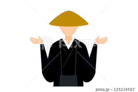 仏教のお坊さんが疑問を持つシンプルなイラスト 仏教のお坊さんが疑問を持つシンプルなイラスト 125214507