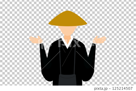 仏教のお坊さんが疑問を持つシンプルなイラスト 仏教のお坊さんが疑問を持つシンプルなイラスト 125214507