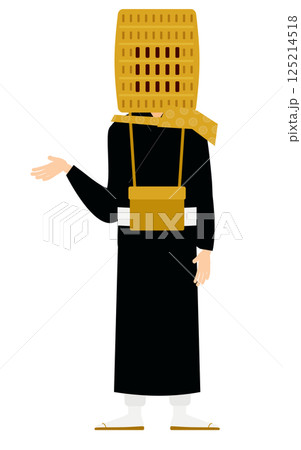 仏教のお坊さんが話しているシンプルなイラスト 125214518