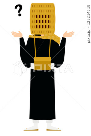 仏教のお坊さんが疑問を持つシンプルなイラスト 125214519