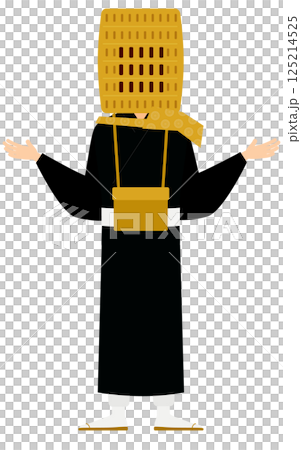 仏教のお坊さんが両手を広げるシンプルなイラスト 仏教のお坊さんが両手を広げるシンプルなイラスト 125214525