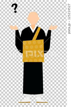 佛教僧侶提問的簡單插圖 佛教僧侶提問的簡單插圖 125214527