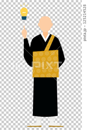 佛教僧侶提出想法的簡單圖示 125214528