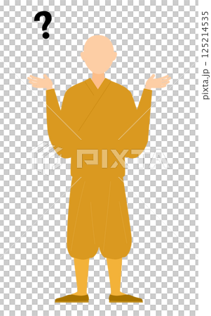 佛教僧侶提問的簡單插圖 佛教僧侶提問的簡單插圖 125214535