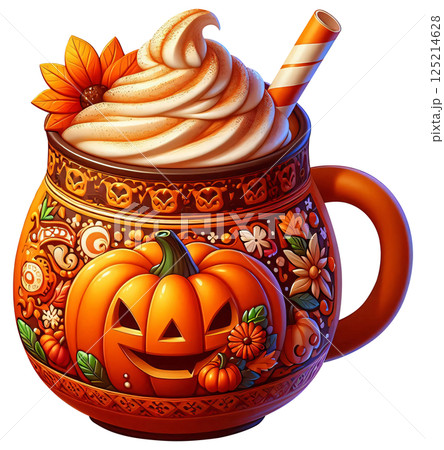 3d hot drink cartoon, hot drink cartoon, hot drink 125214628