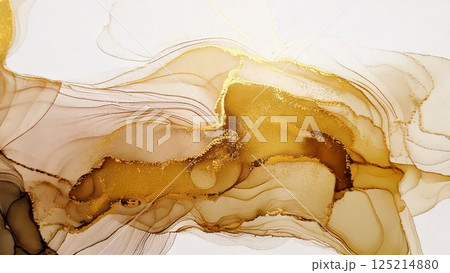 高級感のある薄くて淡いアルコールインクアート ゴールド ベージュ 背景素材 AI生成素材 高級感のある薄くて淡いアルコールインクアート ゴールド ベージュ 背景素材 AI生成素材 125214880