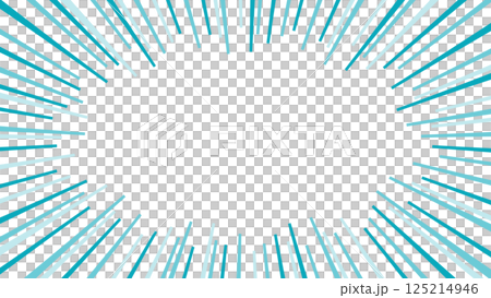 Blue pop and stylish concentrated line horizontal vector background frame material 125214946