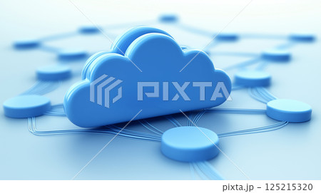 クラウドとデータの連携や保管のイメージ 125215320