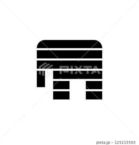 Striped elephant. Vector logo. Striped elephant. Vector logo. 125215503