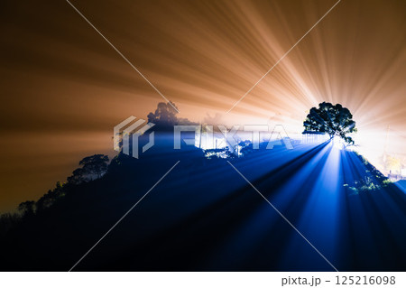 Mystical Light Show in Tainan's Enchanted Mountains. 125216098
