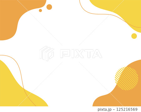 流体シェイプの背景イラスト素材　flat hand drawn fluid shapes 125216569