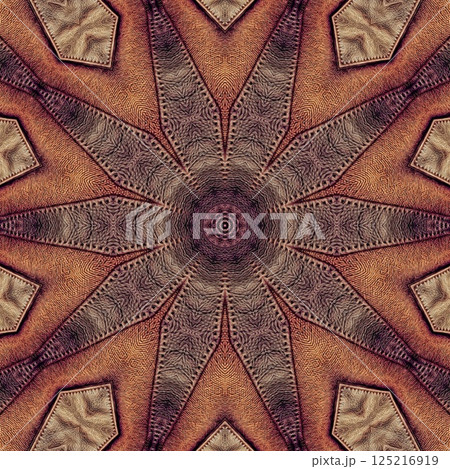 Antique leather texture background. Abstract design for fashion wear printing and interior furnishing. Cowhide and deer skin pattern for duffle bag, wallet, shoes, vanity bag, and sofa covering etc	 125216919