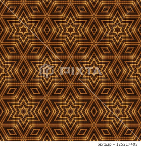 Luxurious gold texture art for foil, digital paper, textile, ceramic tiles, and wrapper printing. Golden pattern background design with wooden finishing for interior decoration 125217405