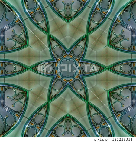 Stainless steel print design for wallcovering, wrapping paper, tiles, window grill, main door, stair railing etc 125218311