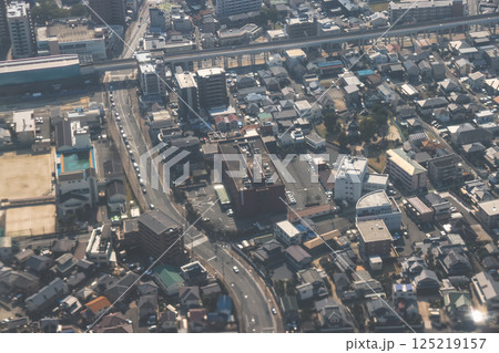 View of Residential and Urban Buildings in a Cityscape 125219157