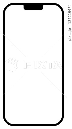 スマートフォンの画面フレーム、モックアップ、テンプレート スマートフォンの画面フレーム、モックアップ、テンプレート 125219474