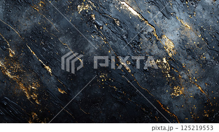 Expressive artistic textures with abstract splatter paint and metallic highlights 125219553