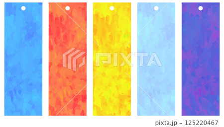 五色の短冊 七夕素材 ベクター 125220467