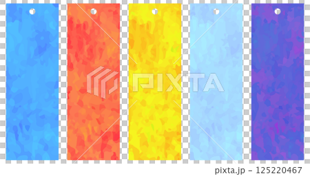 五色の短冊 七夕素材 ベクター 125220467