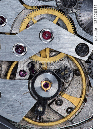 clockwork old mechanical watch, high resolution and detail clockwork old mechanical watch, high resolution and detail 125220583