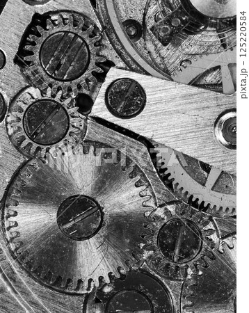 clockwork old mechanical watch, high resolution and detail clockwork old mechanical watch, high resolution and detail 125220584