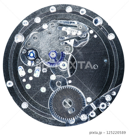 clockwork old mechanical watch, high resolution and detail 125220589