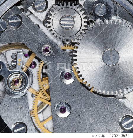 clockwork old mechanical watch, high resolution and detail 125220625