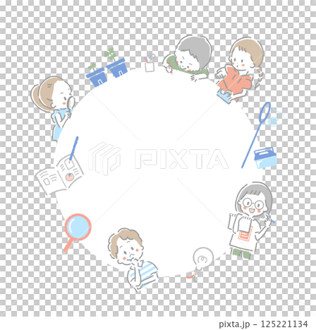 Image background of children working on their independent research Round 125221134