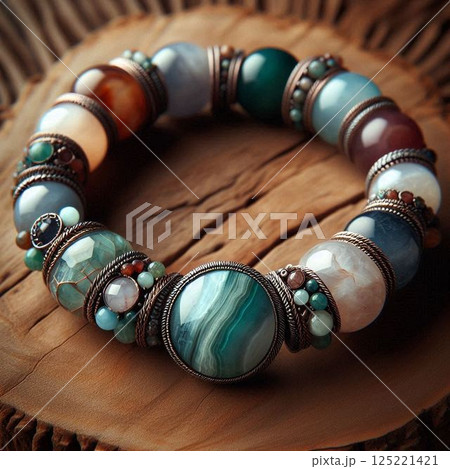 天然石を使ったブレスレット 125221421