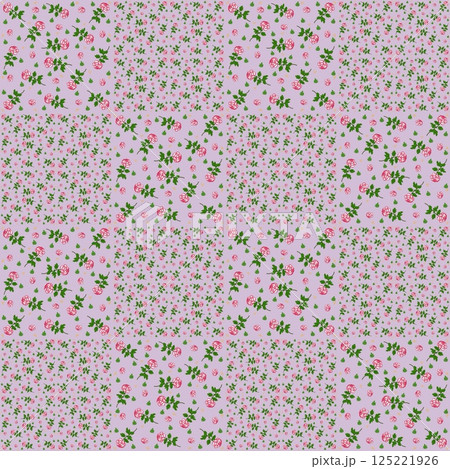 Beautiful seamless pattern of blooming red roses on the purple background. 125221926