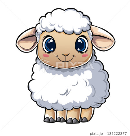 sweet charming sheep smiling object farm sweet charming sheep smiling object farm 125222277
