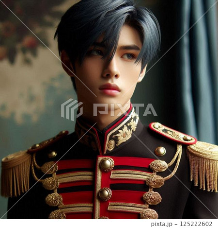 軍服を着た　若い男子 125222602
