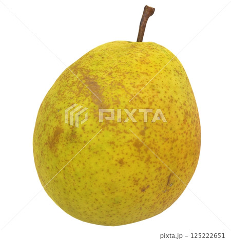 Yellow pear isolated on white background 125222651
