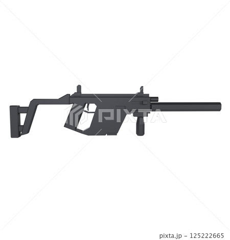 Modern weapon isolated on white background 125222665