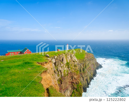 Akraberg Lighthouse, Suduroy Island, Faroe Islands, Denmark. Akraberg Lighthouse, Suduroy Island, Faroe Islands, Denmark. 125222802