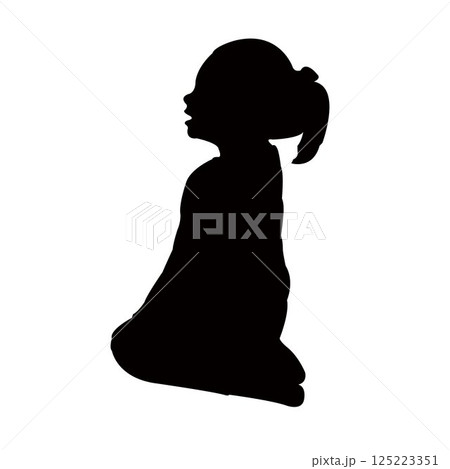 a child body silhouette vector 125223351